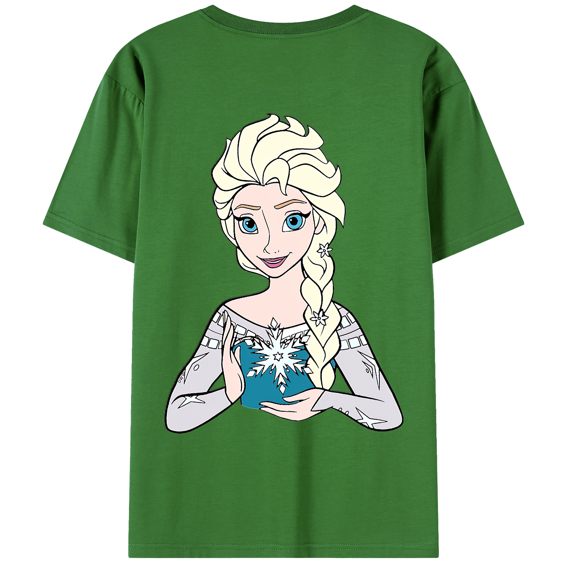 （画像用） アナと雪の女王 アンナ エルサ Frozen Anna Elsa レディース半袖Tシャツ(バックプリント)